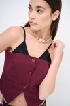 TOP CON INSERTI PIZZO VINO