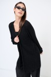 CARDIGAN LUNGO LUREX NERO