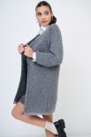 CARDIGAN LUNGO LUREX GRIGIO