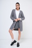 CARDIGAN LUNGO LUREX GRIGIO