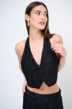 GILET IN PIZZO NERO