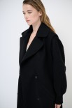 CAPPOTTO CON MANICA IN MAGLIA NERO