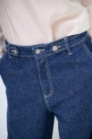 JEANS LARGO CON IMPUNTURE CHIARE JEANS