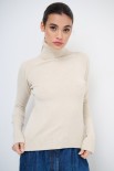 MAGLIA BASIC COLLO ALTO BEIGE