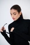 MAGLIA BASIC COLLO ALTO NERO