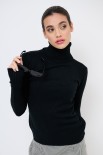 MAGLIA BASIC COLLO ALTO NERO