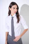 CAMICIA POPELINE SLIM CON CRAVATTA GRIGIO