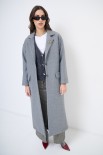 CAPPOTTO OVERSIZE LUNGO VISCOSA MISTO GRIGIO