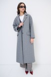 CAPPOTTO OVERSIZE LUNGO VISCOSA MISTO GRIGIO