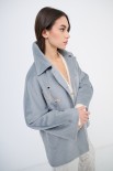 CAPPOTTO MIDI CON COLLETTO GRIGIO