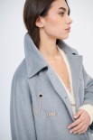 CAPPOTTO MIDI CON COLLETTO GRIGIO