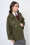 CAPPOTTO MIDI CON COLLETTO VERDE