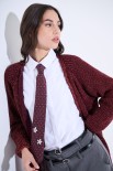 CARDIGAN LUNGO LUREX VINO