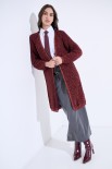 CARDIGAN LUNGO LUREX VINO