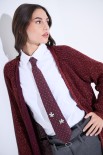 CARDIGAN LUNGO LUREX VINO