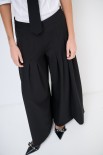 PANTALONE PALAZZO PINCES NERO