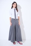 PANTALONE PALAZZO PINCES GRIGIO