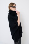 PONCHO SMANICATO COLLO ALTO NERO