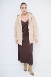 FELPA CAPPUCCIO ZIP BEIGE