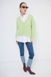 CARDIGAN OVER BOTTONI GIOIELLO MENTA