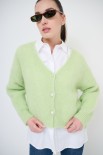 CARDIGAN OVER BOTTONI GIOIELLO MENTA