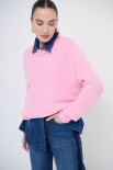 MAGLIA MEZZO COLLO ROSA