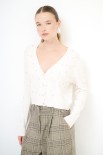 CARDIGAN SCOLLO V STRASS BURRO