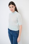 MAGLIA CROP MEZZO COLLO ACQUA