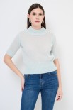 MAGLIA CROP MEZZO COLLO ACQUA