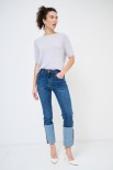 JEANS SLIM CON RISVOLTO CUCITO JEANS