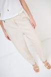 PANTALONE CON TAGLIO SUL DAVANTI BEIGE