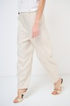 PANTALONE CON TAGLIO SUL DAVANTI BEIGE