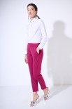 PANTALONE BASIC CON ELASTICO DIETRO VINO