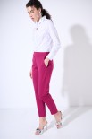 PANTALONE BASIC CON ELASTICO DIETRO VINO