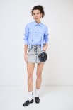 CAMICIA CON TASCHE CELESTE