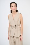 GILET BOTTONI BEIGE