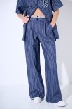 PANTALONE NY GESSATO BLU