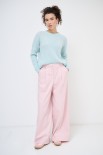 PANTALONE SPIGATO CON PINCE ROSA