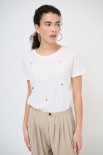 T-SHIRT CON MEDAGLIETTE BIANCO