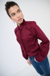 CAMICIA MANICA AMPIA BORDEAUX