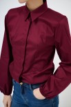 CAMICIA MANICA AMPIA BORDEAUX