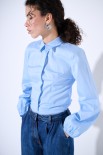 CAMICIA MANICA AMPIA CELESTE