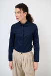 CAMICIA SLIM CON PINCES BLU