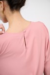 BLUSA GEORGETTE CON PIEGHE ROSA