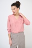 CAMICIA GEORGETTE INCROCIO COLLETTO ROSA