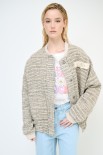 BOMBER OVER CON SPILLA BEIGE