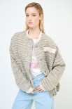 BOMBER OVER CON SPILLA BEIGE