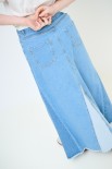 GONNA LUNGA SPACCO CENTRALE JEANS