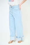 JEANS DRITTO CON RISVOLTO BLU CHIARO