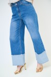 JEANS LARGO CON BALZA A CONTRASTO JEANS